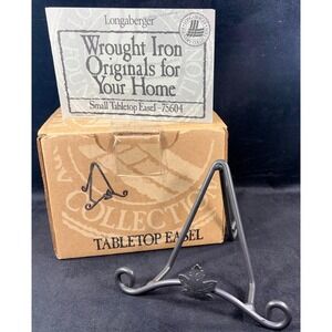 Longaberger 1998 Foundry Collection Small Tabletop Easel #75604 Wrought Iron USA